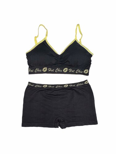 Coordinado Deportivo Set Top Con Esponja y Boxer Tatys Fashion Pack 6 sets Con 6 Diferentes Colores
