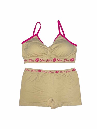 Coordinado Deportivo Set Top Con Esponja y Boxer Tatys Fashion Pack 6 sets Con 6 Diferentes Colores