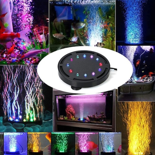 Lámpara Para Peceras  12 Burbuja Luces Sumergible