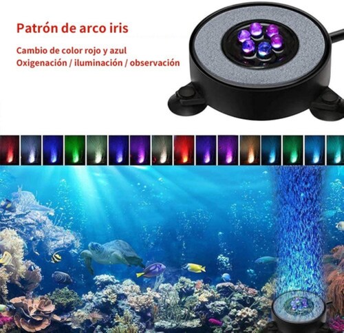Lámpara Para Pecera Led De 6 Colores  Cambiantes