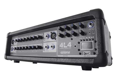 Consola BACKSTAGE amplificada usb, 4L4 canales 400 watts