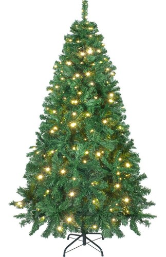 Arbol Navidad Verde 190 Cm Frondoso 736 Ramas Luces Led