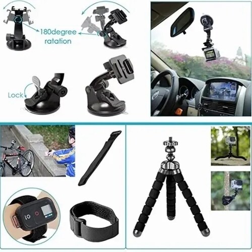 Kit De Accesorios Cámara De Acción 50 En 1 Para Gopro Héroe.
