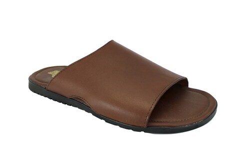Sandalias Lisas  AH GUSTO De Meter Con Abertura Lateral Para Hombre En Café