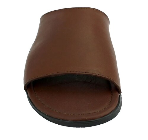 Sandalias Lisas  AH GUSTO De Meter Con Abertura Lateral Para Hombre En Café