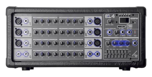 Consola BACKSTAGE ampplificada usb 8L4 8canales 400watts.