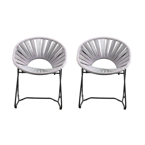 Set de 2 sillas de cuerda para exteriores Rondly - OD1089408