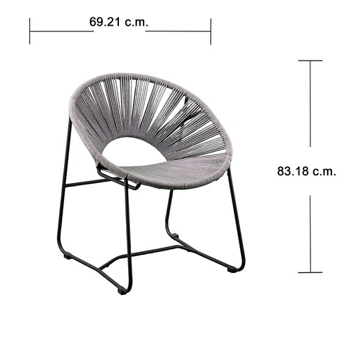 Set de 2 sillas de cuerda para exteriores Rondly - OD1089408