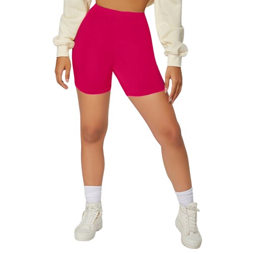 Short Biker Básico Liso con resorte likra corto basico fondo