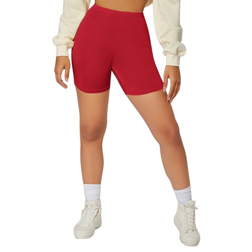 Short Biker Básico Liso con resorte likra corto basico fondo