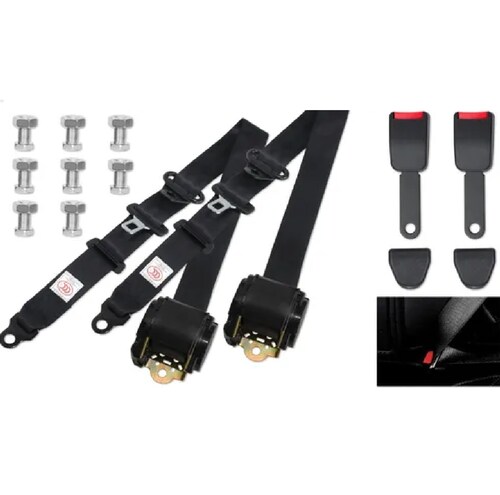 Cinturón De Seguridad De 3 Puntos Universal Retráctil
