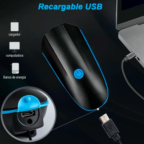 Luz Bicicleta Recargable Delantera Y Traser Y Claxon.