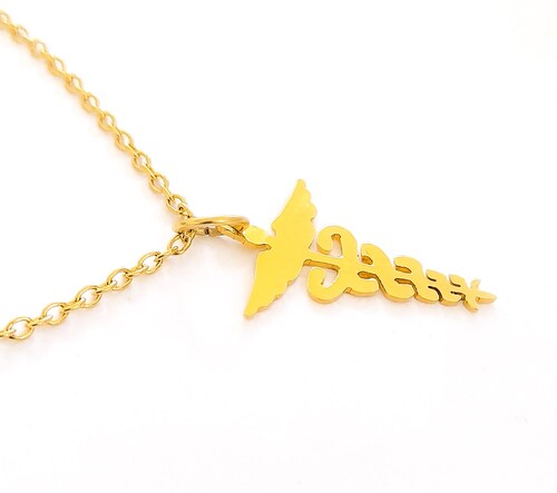 Collar Medicina en Chapa de Oro 18 Kilates Calidad Premium