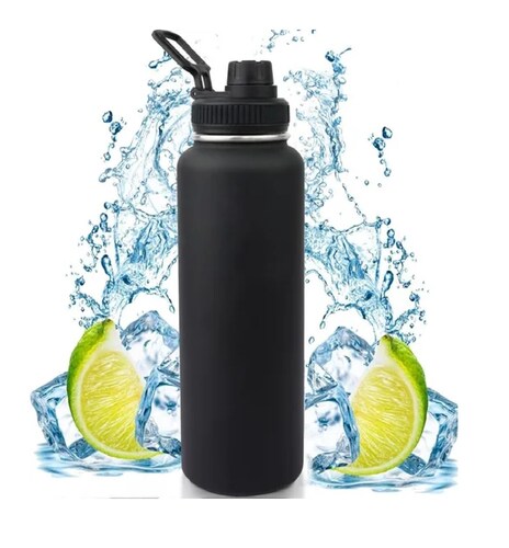Termo Frío/caliente De Acero Inoxidable De 1.2 L Negro