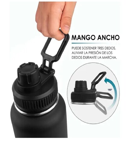 Termo Frío/caliente De Acero Inoxidable De 1.2 L Negro