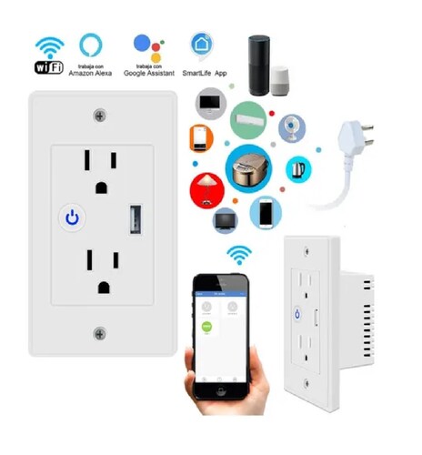 Enchufe Inteligente Usb Wifi Compatible Con Alexa