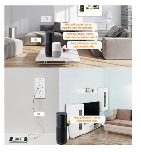 Enchufe Inteligente Usb Wifi Compatible Con Alexa