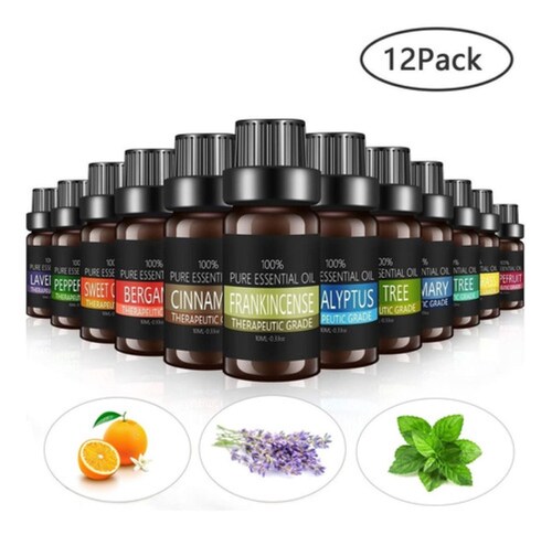 Kit de 12 Aceites Esenciales Para Aromaterapia