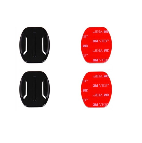Bases soporte cámara planos deportivo GoPro 3M almohadillas pegatina casco Acción deporte negro