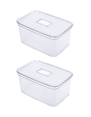 Set 2 contenedores con rejilla interior 5.6 L Tutti