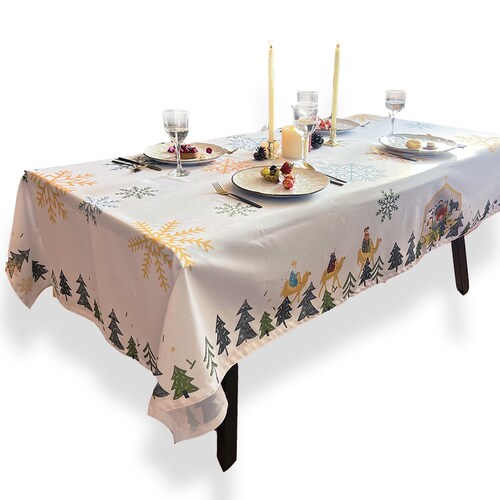Mantel Béla Navideño 2.50m Largo X 1.45m Ancho (6 Sillas) Nacimiento