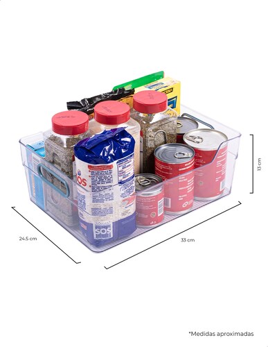Caja Contenedor de Almacenamiento de Acrílico Grande Tutti