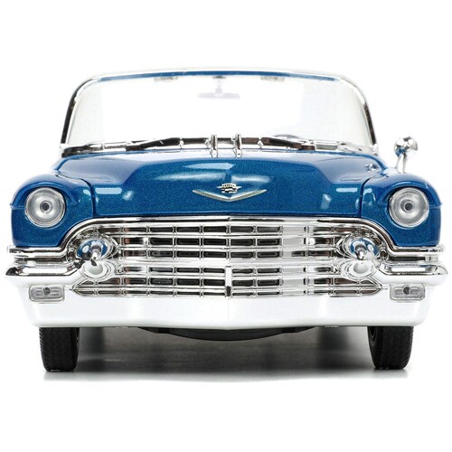 CADILLAC ELDORADO WITH BLUE FIGURE M&M'S 1956 BLUE 1:24