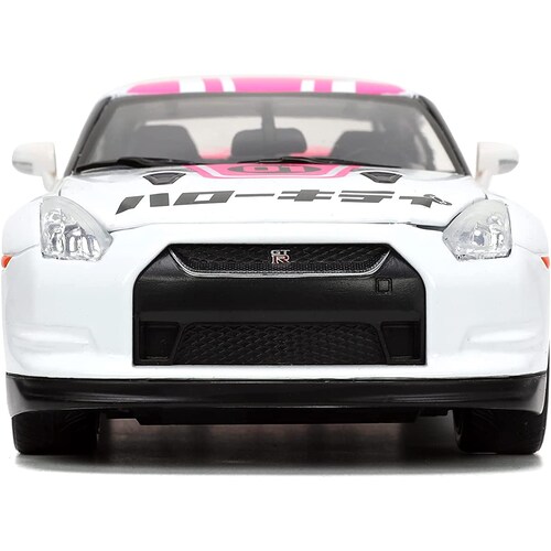 2009 Nissan Skyline Gt R R35 Con Figura Hello Kitty Tokyo Speed Jada Toys Escala 124 8981