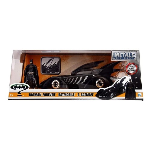 Batimovil Batman Forever Con Figura de Batman Jada Toys Escala 1:24 Dc Comics