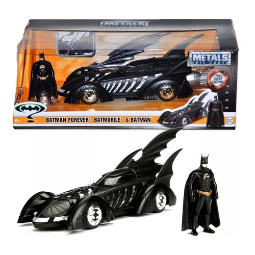 Batimovil Batman Forever Con Figura de Batman Jada Toys Escala 1:24 Dc Comics