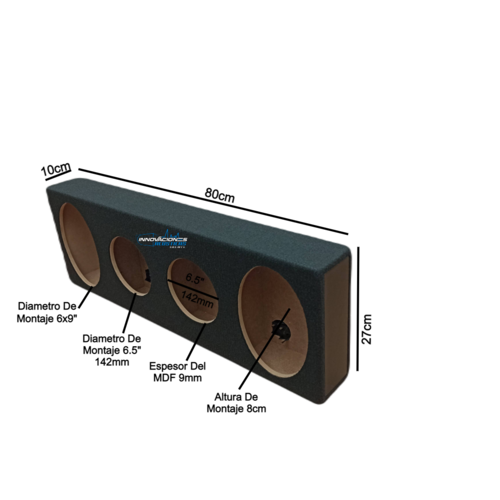 Cajon Para 4 Bocinas 2 De 6x9 Y 2 De 6.5 Sellado Rectangular