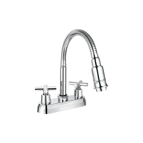 Llave Mezcladora Baño Lavabo Cuello Flexible Inoxidable 4'.