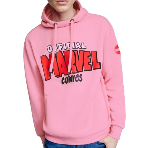 Sudadera Casual Con Capucha Y Estampado Marvel color Rosa para Hombre 1051007