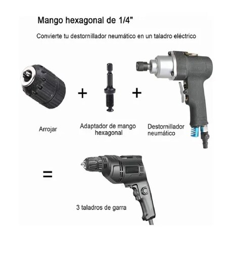  Adaptador Sds Plus Destornillador Impact Broquero Chuck 1/2 