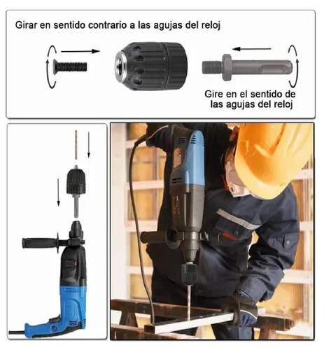  Adaptador Sds Plus Destornillador Impact Broquero Chuck 1/2 