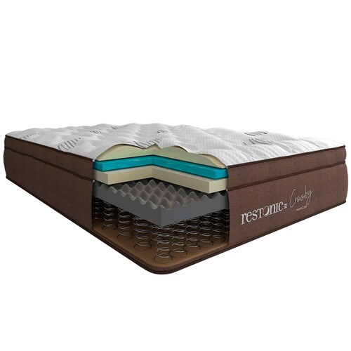 Colchón Queen Size Restonic Crosby Con Mega Colchoneta Para Descanso Premium.