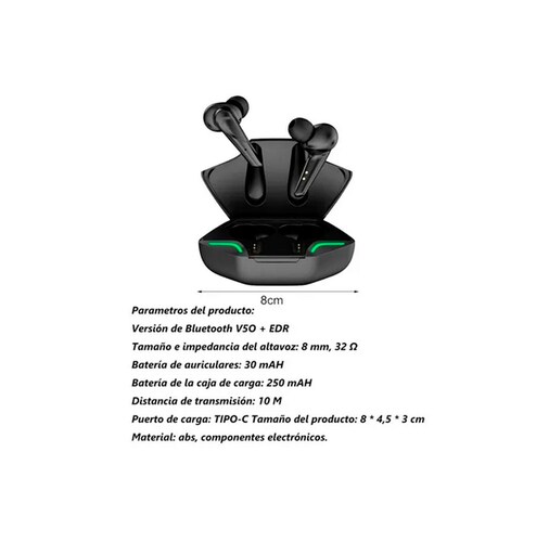  Audífonos Gamer G11 Tws Bluetooth 5.0 Touch Inalámbricos.