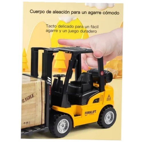 Niño Alear Montacargas Juguete Carros Más 3 Años Escala 1:50.
