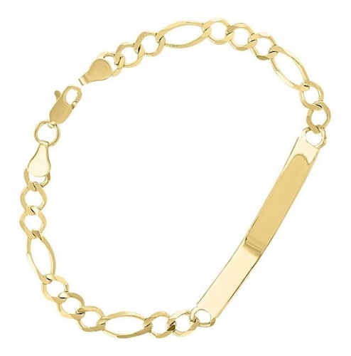 Esclava Caballero Troquelado De 21 Cm Oro 10 K 
