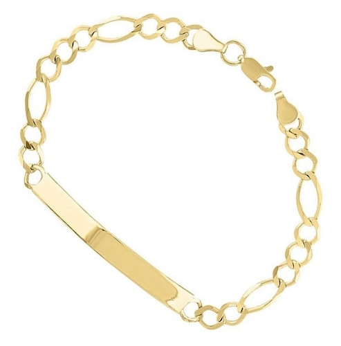 Esclava Caballero Troquelado De 21 Cm Oro 10 K 