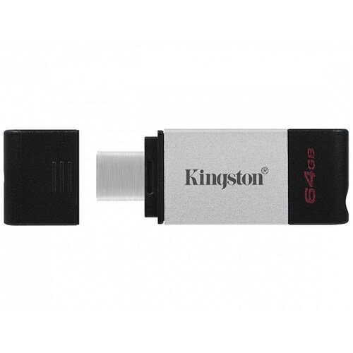 Memoria Flash USB C 3.2 Kingston DataTraveler 80 64GB Metalica DT80/64GB