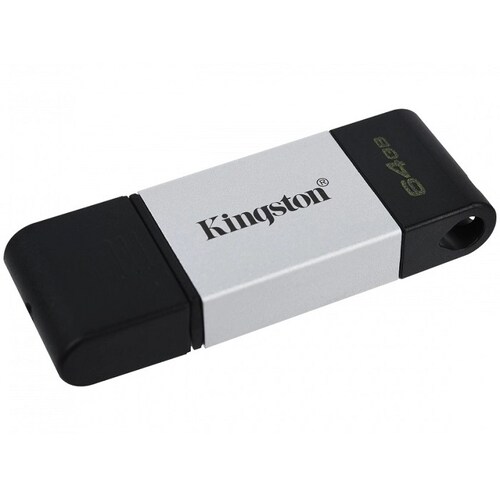 Memoria Flash USB C 3.2 Kingston DataTraveler 80 64GB Metalica DT80/64GB