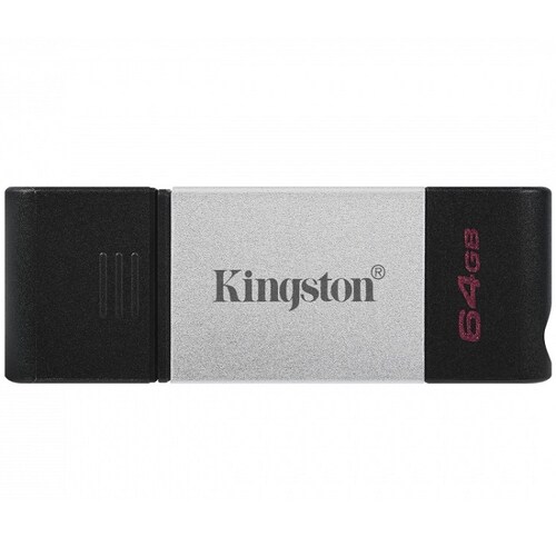 Memoria Flash USB C 3.2 Kingston DataTraveler 80 64GB Metalica DT80/64GB
