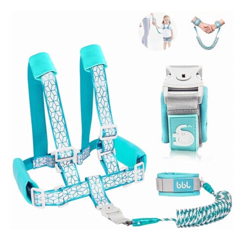 Muñequera De Seguridad Con Arnés Para Niños Azul 