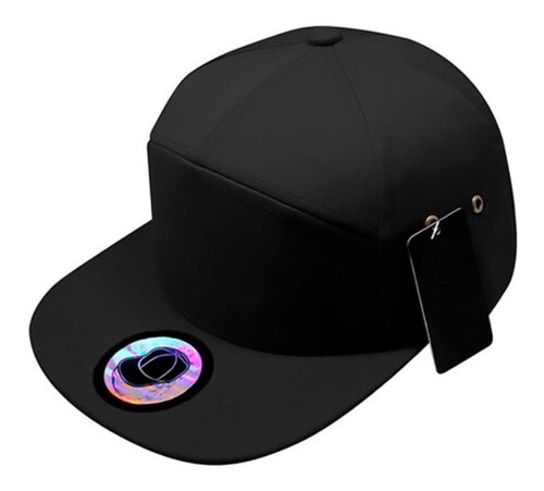 Gorra Plana Lisa Unitalla 7 Paneles Negra