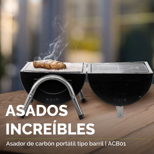 Asador De Carbón Tipo Barril Portátil Avera ACB01