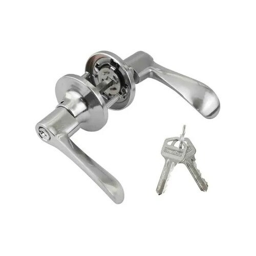 Cerradura Manija Recamara Chapa Puerta Doble Llave Aluminio