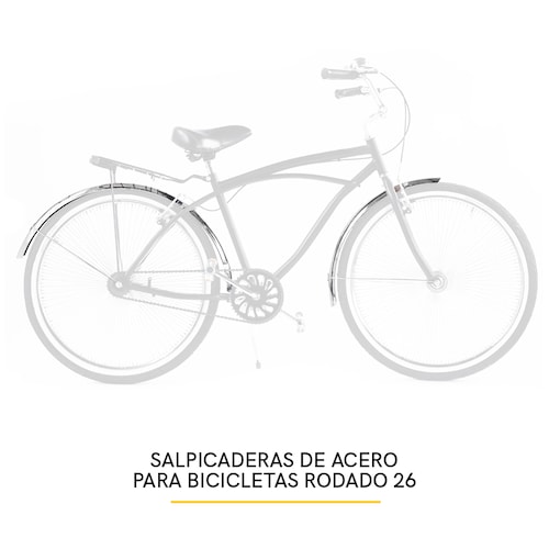 Guardabarros de Metal para Rodado 28 - Bici Urbana