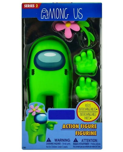 Figura Coleccionable Y Piezas Intercambiables Among Us Verde