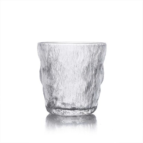 4 Vasos De Vidrio Diseño De Glaciar Para Agua O Bebidas